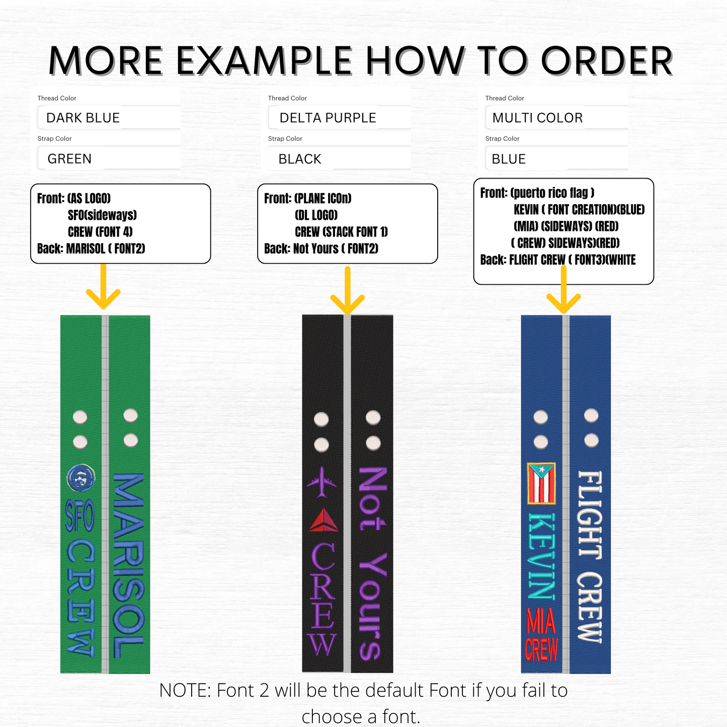 Double sided Personalized Luggage strap.