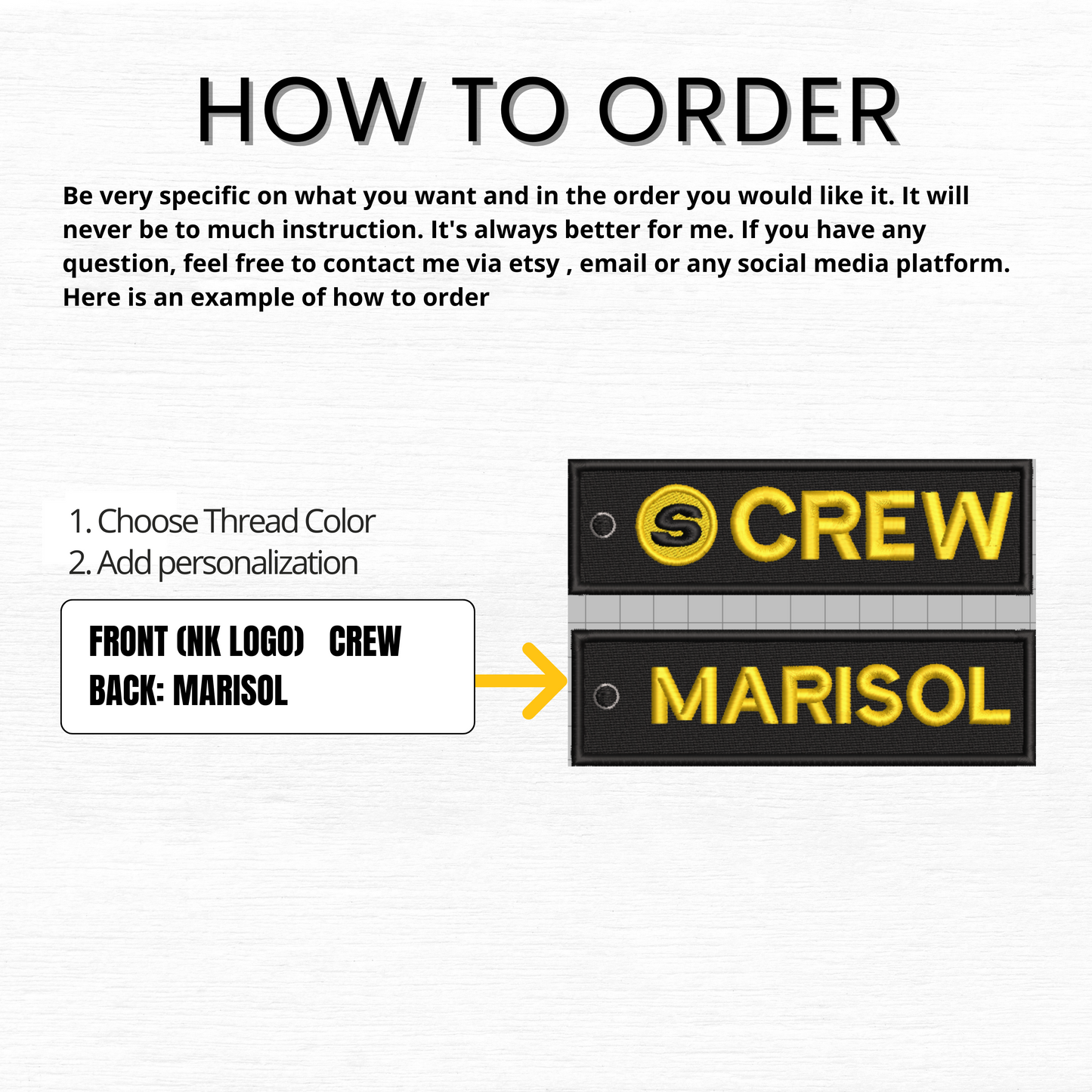 Double Sided Custom Jet-tag
