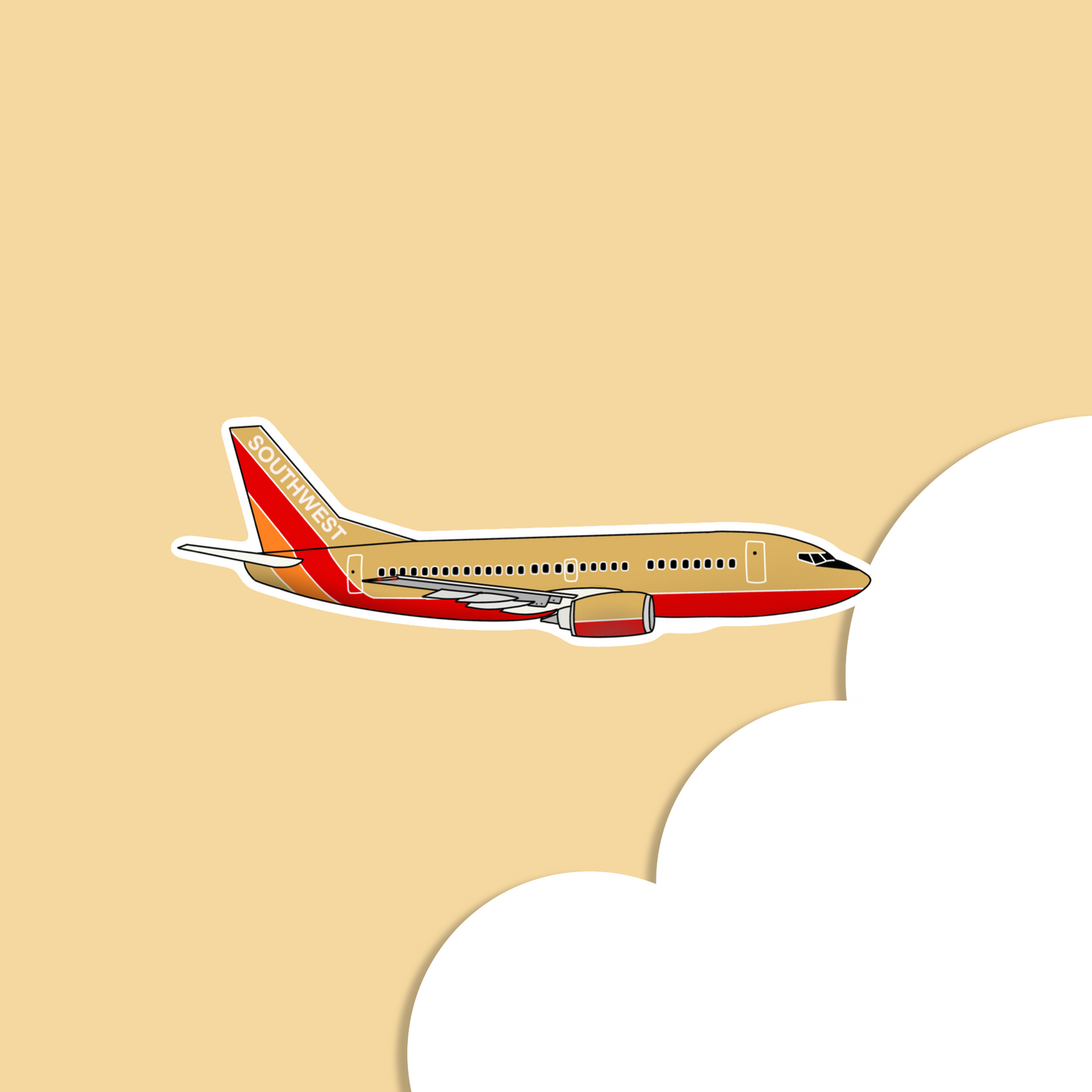 Southwest Retro Gold Aircraft